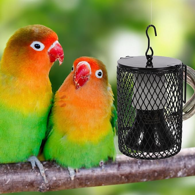 1set Reptile Heating Lamp Holder Lampshade for Heat Preservation Pet Enclosures for Turtles Lizards and Other Reptiles Us