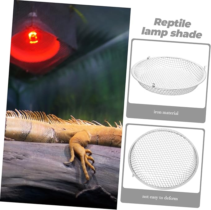 ORFOFE Reptile Heat Lamp Cover Scald Lampshade for Pet Tanks Reptile Lamp Shade Easy to Install High Strength Design for Lizard Heat Sources