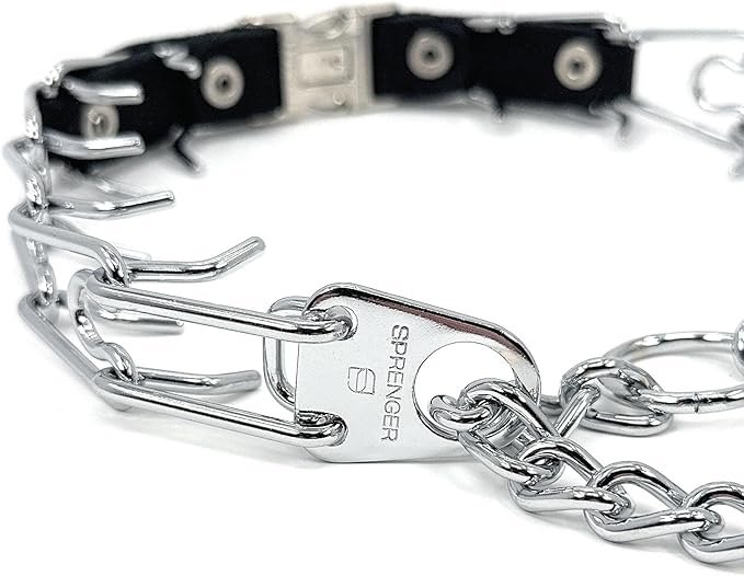 Herm Sprenger 3mm Prong Collar for Dogs Training - Quick Release Buckle & Swivel Ring for Easy Use - Made of Durable Steel Chrome Plated in Germany for Large Dogs (3mm Prongs, 20-26" Neck)