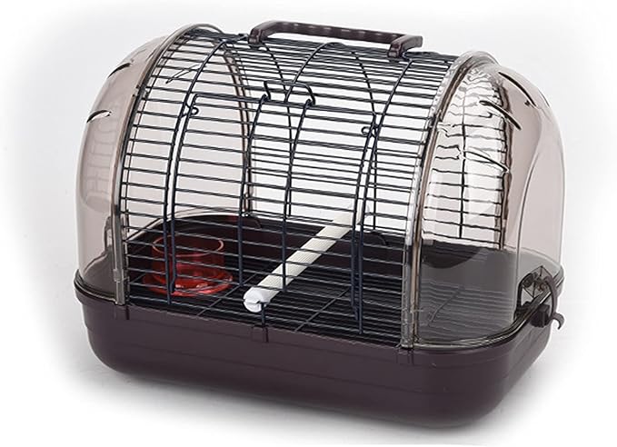 Bird Cages Lightweight Bird Carrier Stainless Steel Portable Pet Bird Cage Transparent Bird Travel Cage for Small Birds Bird Carrier (Blue)