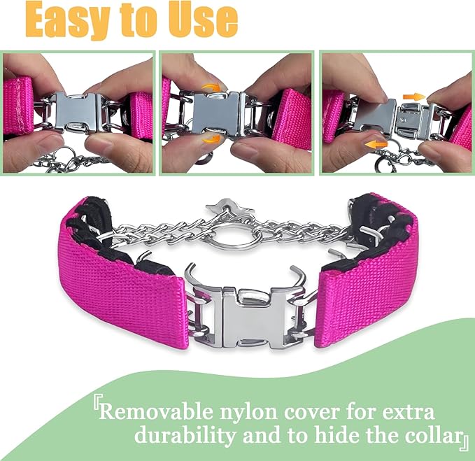 No Pull Collar with Quick Release Buckle for Small Medium Large Dogs