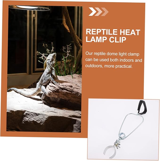 BESPORTBLE 2pcs Reptile Lamp Clip Fixture Aluminum Alloy Clamp for Secure Reptile Light for Terrarium and Aquarium Use Design for Stability