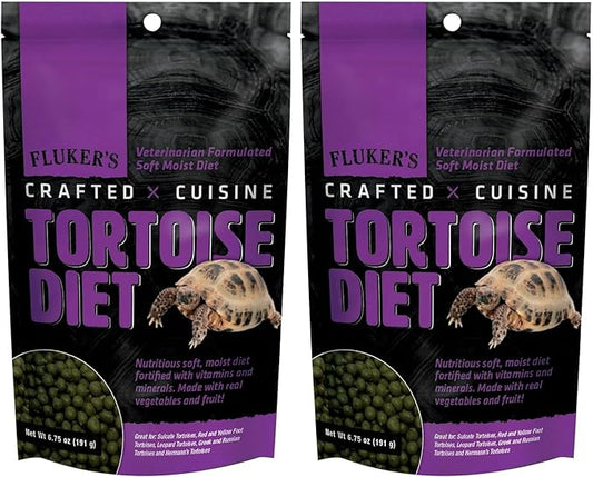 Fluker's Crafted Cuisine Diet, Tortoise Food, Made with Real Fruits & Veggies, 6.75 oz (Pack of 2)