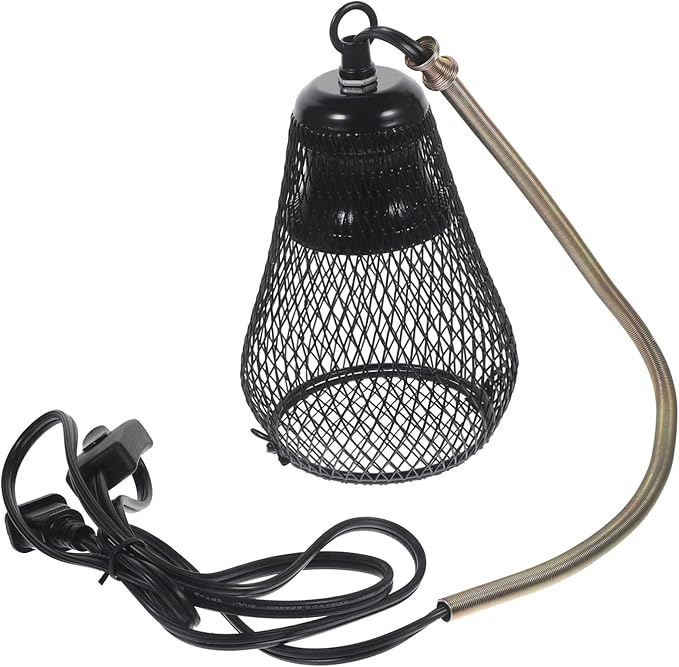 ORFOFE Pet Heated Lampshade Enclosure for Gecko Reptile Hide Scald Cover Light Cover Us Plug