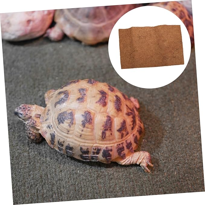 Sosoport Tropical Reptile Carpet Substrate for Reptile Tank Coconut Liner Pet Bed Mat