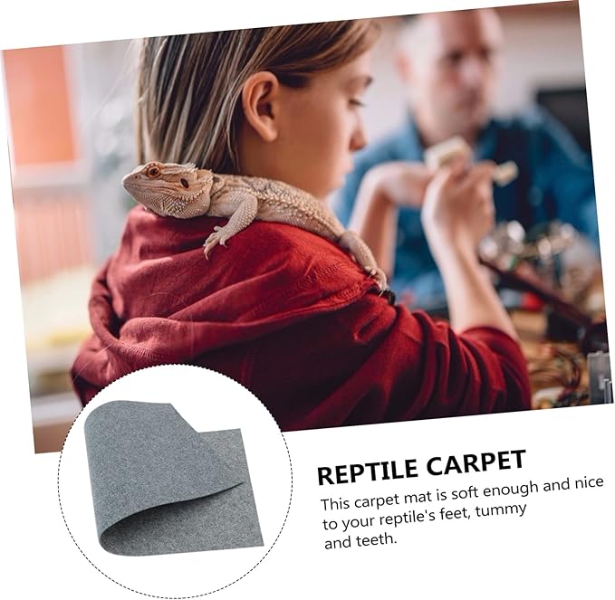 Reptile Cage Liner Mat Soft Water-Resistant Carpet Bedding for Turtles Snakes and Lizards Absorbent Substrate for Terrariums