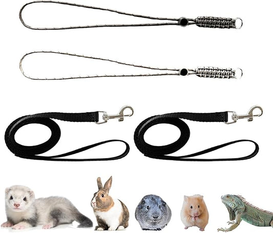 GOMICRAFT Handmade Figure 8 Harness and Leash for Rabbits/Bunnies/Ferrets/Bearded Dragons/Guinea Pigs/Rats/Chinchillas/Birds/Squirrels/Small Animals.Pack of 2