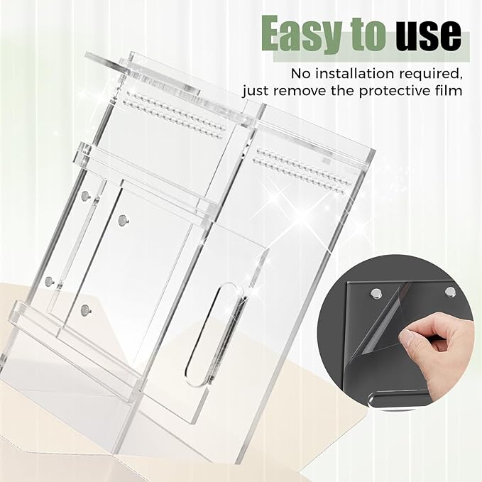 Pre-Assembled Jumping Spider Enclosure 3x3x6 Inch Acrylic Spider Cage Insect Terrarium Bug Enclosure Tarantula Enclosure Reptile Terrarium for Snail, Mantis, Lizard, and Small Reptiles
