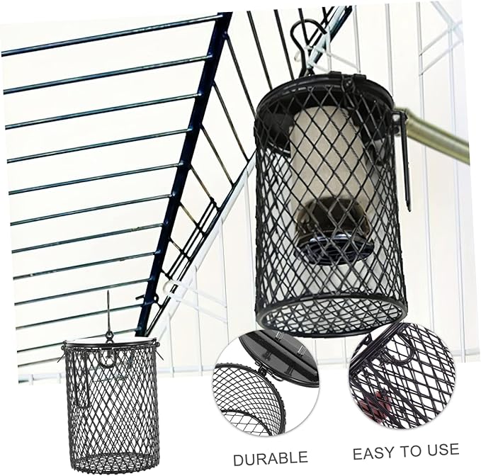 GANAZONO Lamp Mesh Cover for Reptiles Heating Light Shade for Easy to Install Protects Pets from Burns Compatible Various Bulbs
