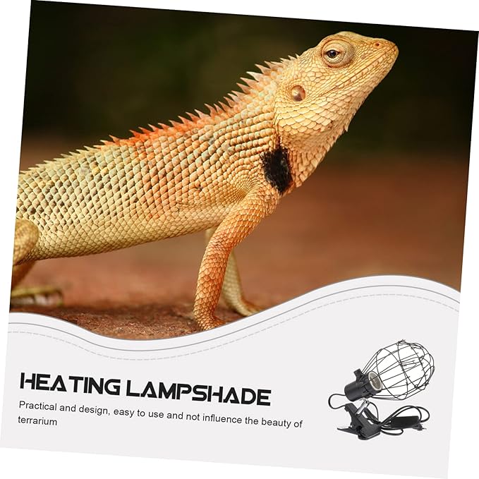 DOITOOL 1pc Reptile Lamp Cover Scald for Heating Reptiles Sturdy Clamp Fixture for Ceramic Bulbs Night Lamps Safe Convenient Accessory for Terrariums