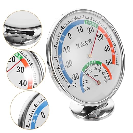 COLLBATH Reptile Humidity Gauge Dual Thermohygrometer for Terrariums Versatile Easy to Mount for Reptile Species