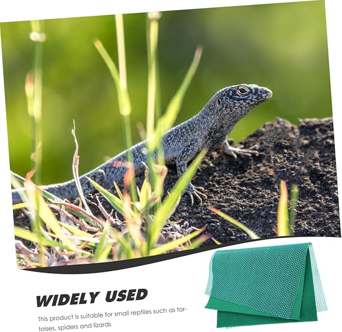 1 Set Reptile Terrarium Mat Green Turtle Carpet Easy to Clean Lizard Bedding Durable Substrate Liner for Snakes Turtles and Lizards Reusable and