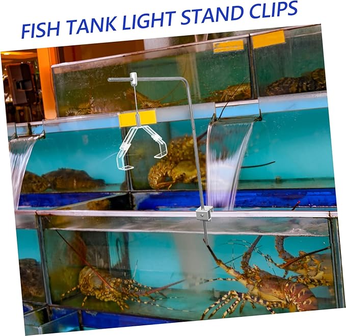 2pcs Sturdy Light Holder for Fish Tank Terrarium Secure Fixing Clamp for Reptile Heating Lamps for Various