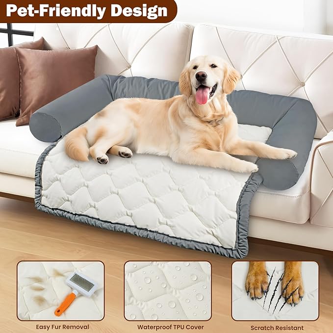 Waterproof Couch Cover for Dogs, Removable Dog Sofa Cover Protector for Pets, Scratch Proof Furniture Protector, Non-Slip Dog Bed Mat, 43.5 * 33.5 Inch, Perfect for Small & Medium Sized Dogs and Cats
