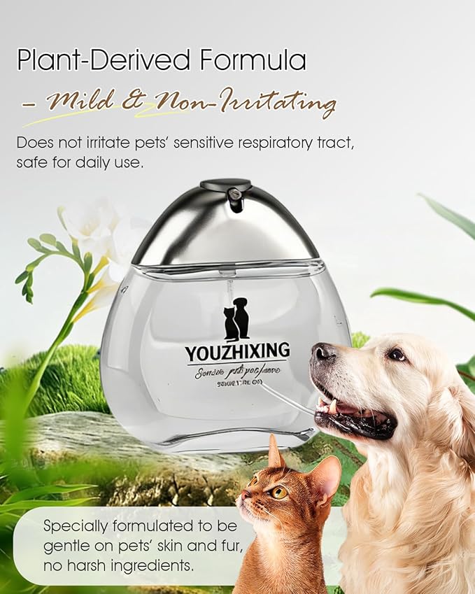 Professional Dog Perfume & Pet Cologne - Woody Forest Scent - Safe if Licked, Long Lasting Water-Based Deodorizer for Dogs & Cats - 1.7oz Glass Bottle with Gift Box