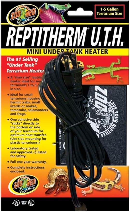 Zoo Med Reptitherm Under Tank Heater for 1-5 Gallon Reptile Terrariums