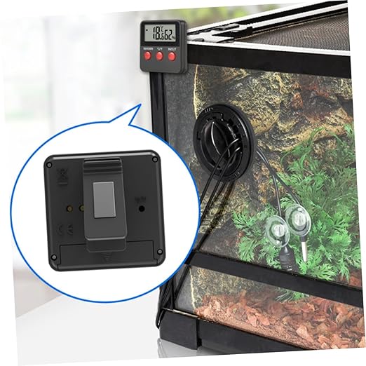 HANABASS 2Sets Digital Hygrometer and Reptile Temperature Monitoring Device for Lizard Tanks Indoor Humidity Control with Display for Accurate Readings