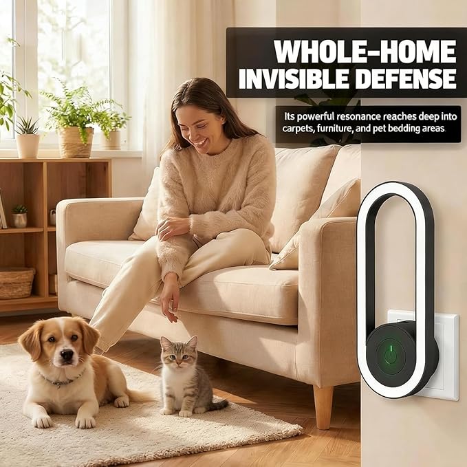 Upgrade Pawshield for Dogs & Cats, Indoor Home Guardian Device with Soft Indicator Light, Plug-in Ready, Chemical-Free & Non-Disruptive (Green-1PCS)