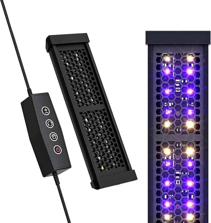 8.5" Aluminum UVB 10.0 LED Reptile Light Bar with Timer & Dimmer, Ultra-Slim Metal UVB/UVA Lamp for Terrariums – Even Light Output, Long Lifespan, Ideal for Bearded Dragons, Turtles & Lizards