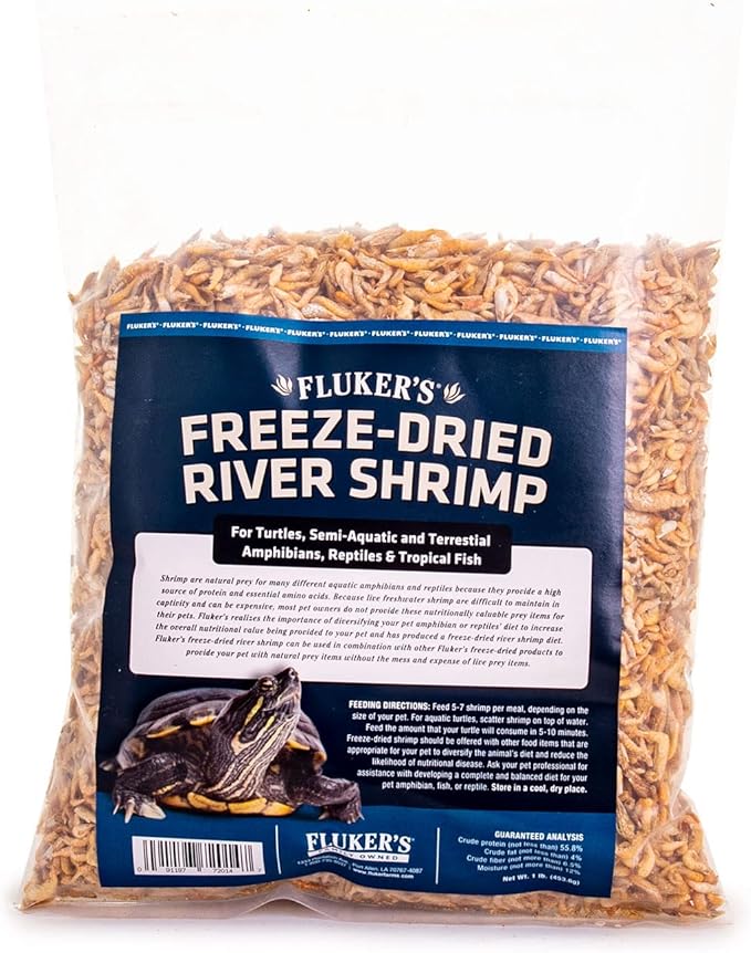 Fluker's Freeze Dried River Shrimp for Reptiles, Packed with Protein and Essential Nutrients, 1 lb. Value Pack