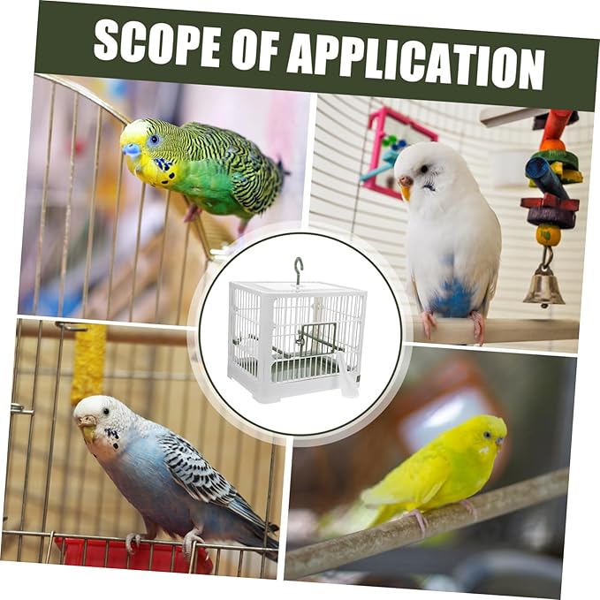 YARNOW Foldable Bird Cage Carrier with Stand Portable Travel Cage for Parakeets Cockatiels and Small Birds Lightweight and Convenient for Outdoor Adventures
