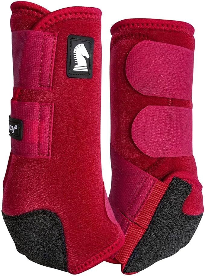 Classic Equine Legacy2 Support Boots, Front (Crimson, Small)