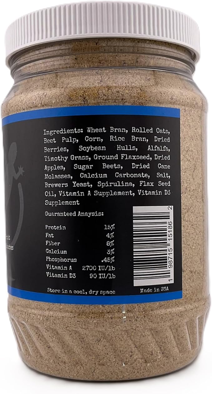 Roach Chow – Berry Flavored Daily Balanced Diet for Dubia Roaches and Feeder Insects – 10 oz Plastic Jar