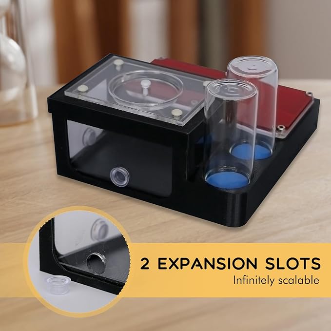 Ant Farm Nest - Educational Habitat - Black and White Acrylic Design with Built-in Water Tower and Clear Observation Area (M)