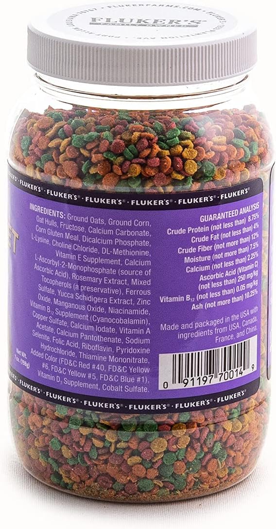 Fluker's Premium Tortoise Diet Small Pellet Food, 7 oz (Pack of 2)