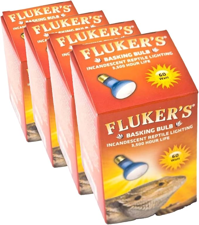 Fluker's Incandescent Basking Spotlight Bulbs for Reptiles Tanks, Reptile Heat Lamp Bulbs for Infrared Light, 150-Watt (Pack of 4)