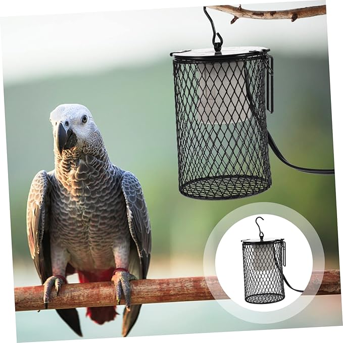 Toddmomy Reptile Scalding Lamp Heater Guard Durable Hanging Lampshade for Reptile Tanks Parrots Efficient Heat Dissipation High Strength Material Fits Various Heating Lamps