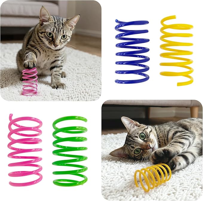 Cat Toys for Indoor Cats, 90 Pack Interactive Cat Spring Toys - Image 6