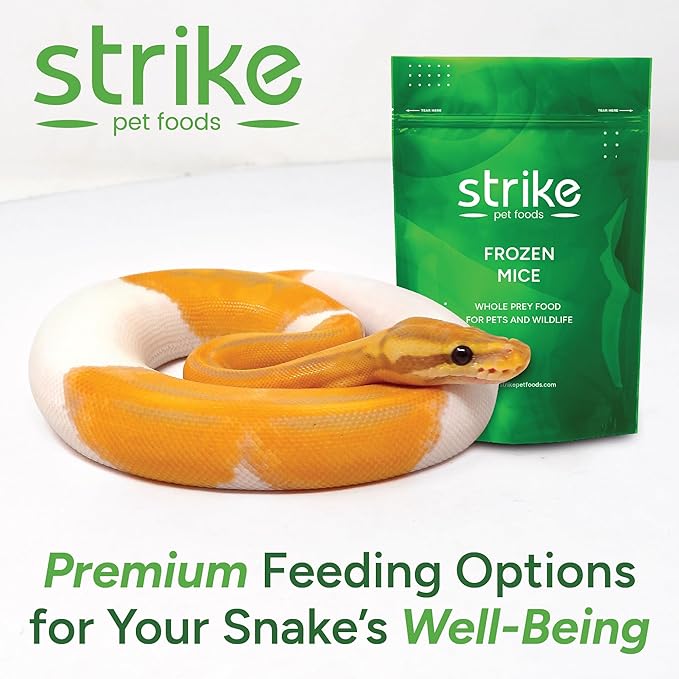 STRIKE Hopper Frozen Mice for Snake Food, Ideal Size Feeder Mice for Juvenile Ball Pythons, Large Carnivorous Lizards, Adult King Snakes and Rosy Boas (7.5-10 Grams) (1.5-2.25 inches), 25 Count