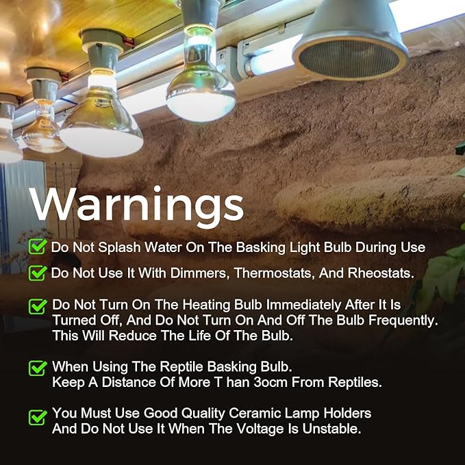 Reptile Heat Lamp 75W, 2 Pack Intense UVA Basking Light Bulbs, Flat-Base Heat Emitter, Heat Lamp Bulb for Reptile Chickens Pet Brooder