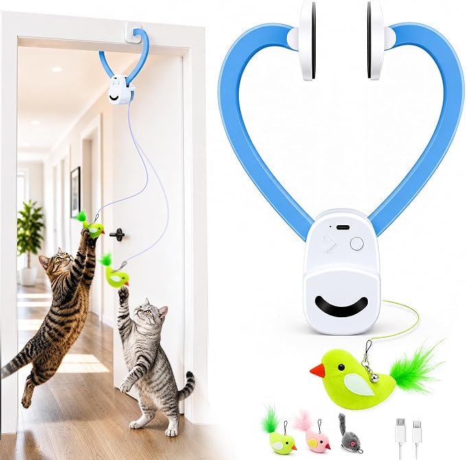 CATPICK Interactive Doorway Cat Toy, No-Adhesive Clip-On for Indoor Cats by Unknown