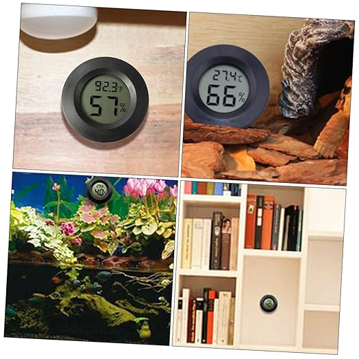 SUPVOX 7-Piece Set Reptile Humidifier Digital Terrarium Thermometer Humidity Gauge