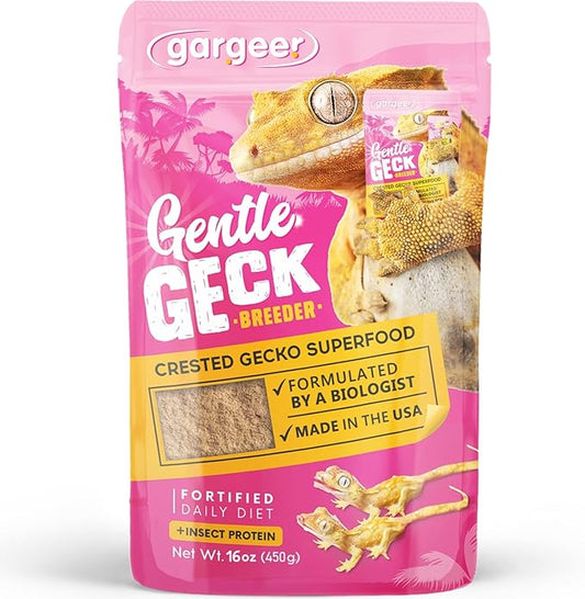 Gargeer 16oz Complete Crested Gecko Food Diet. Premium Ingredients Mix, Ready to Use Freshly Made Powder. Unique Superfood Formula, Developed & Made in The USA. Enjoy!