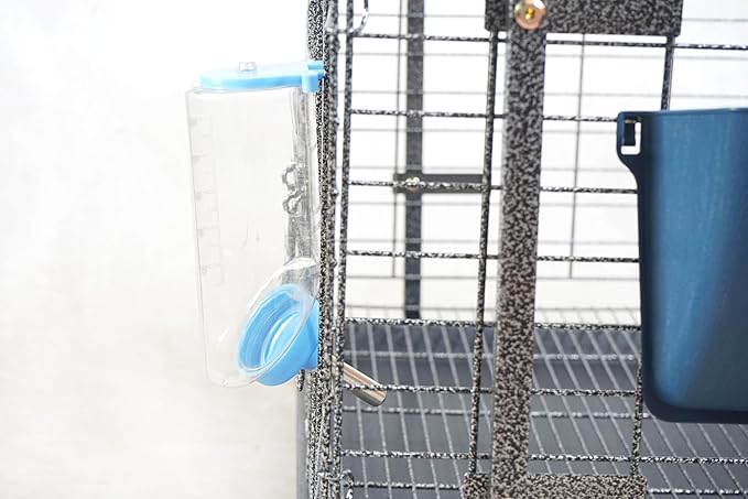 Stackable Rabbit Breeding Cage with Feeder and Water Bottle Easy-Clean, 24 x 24 x 16 inches, Guinea Pig Ferret Bunny Hutch