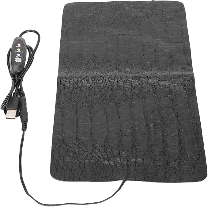 Reptile Heating Pad, Reptile Heating Pad Warmer USB Reptile Anti ‑ Scratch Heating Pad Heat Mat for Reptiles Tortoise Lizard (Large)