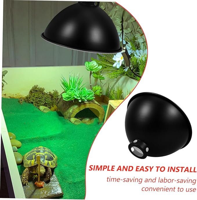 OUNONA Reptile Lampshade for Heat Insulation Reflector Dome Cover Suitable for Lizards Snakes Turtles Energy-Saving Design for Optimal Pet Comfort