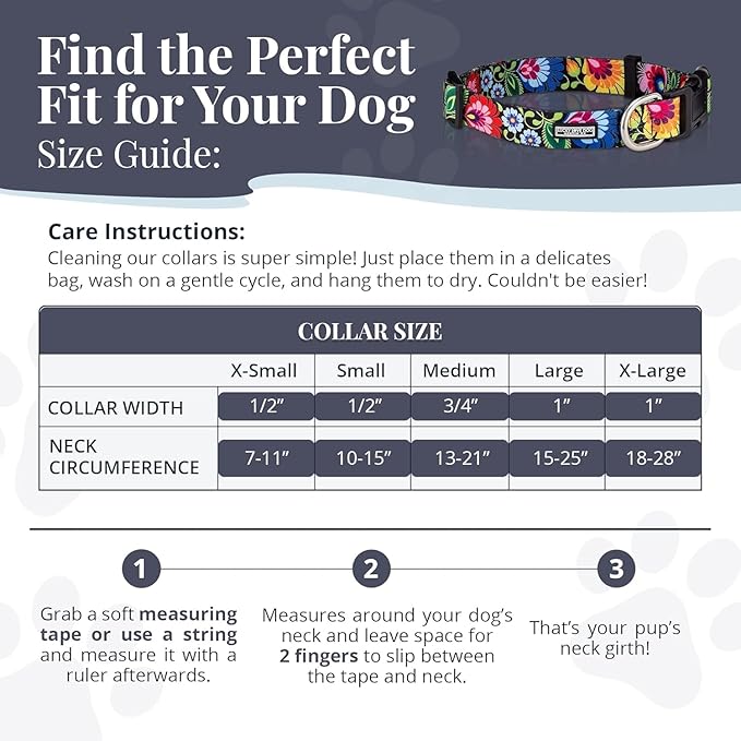 Lucky Love Dog - Adjustable Dog Collar with Easy Click Buckle for Large Ones, Durable, & Comfortable for Male & Female Dogs, Pet Collar for Puppies & Adult Dogs - Bailey, Large