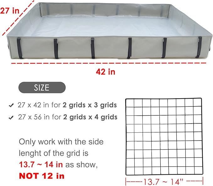 Guinea Pig Cage Bottom for C & C Grids Habitat, Waterproof and Washable Liner Base for Rabbits,Chinchillas,Ferrets and Other Small Animals Pet (Bottom Only 27" x 42")