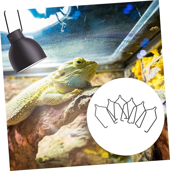DOITOOL Reptile Lampshade Fixing Clips 6 Pcs Sturdy Metal Construction for Easy Installati