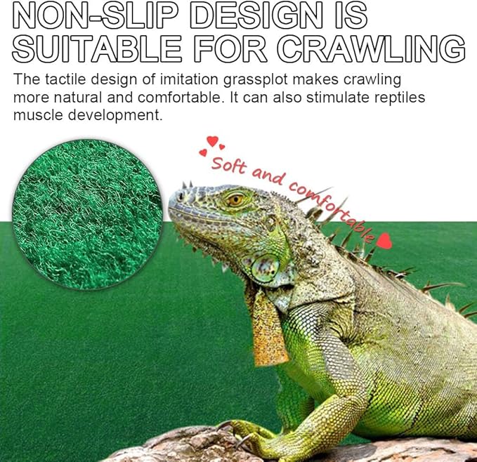 Hamiledyi Reptile Carpet 39.4 X 19.7 Terrarium Bedding Substrate Liner Reptile Mat Tank Accessories for Bearded Dragon Lizard Tortoise Leopard Gecko Snake