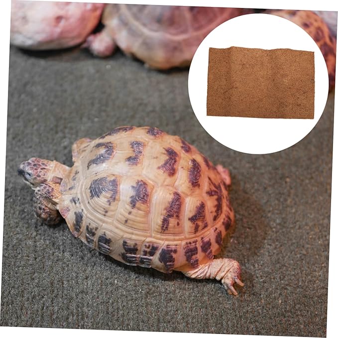COLLBATH Natural Coconut Fiber Reptile Bedding Mat Terrarium Liner for Snakes Tortoises and Lizards Breathable Coir Substrate for Reptile Care and Landscaping