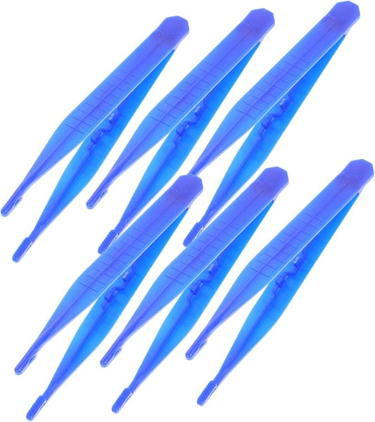 Yardwe 6pcs Reptile Special Tweezers Scorpion Lizard Feeding Tool Plastic Tweezers Fine Grip for Animal Feeding