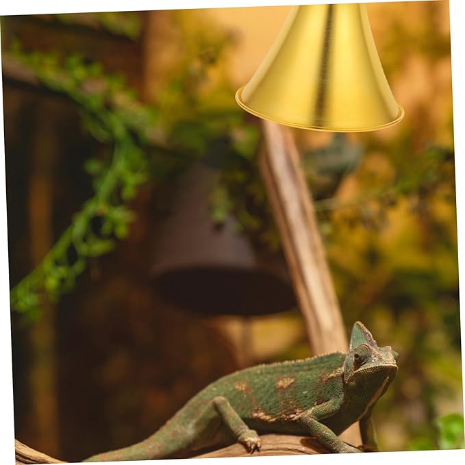 VICASKY Deep Reptile Lampshade with Insulation Design Durable Metal Heat Lamp Shade for Reptile Tanks Optimal Lighting Conditions Safety Oriented for Outdoor Use