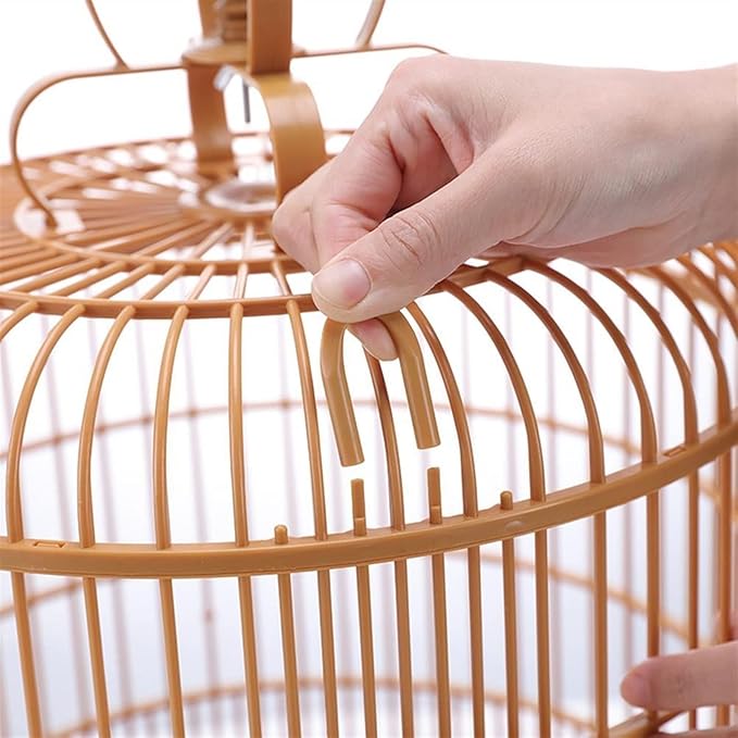 ENGENDER Bird Cage Lightweight Bird Carrier Portable Bird Cage Bag Feeding Cup Plastic Bird Travel Cage for Xuanfeng Canary Love Bird Breeding Cage Parakeet Cage