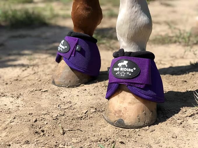 TGW RIDING 2520D Horse Bell Boots No-Turn Horse Bell Boots, Equine Ballistic Hoof Overreach Bell Boot, Pair