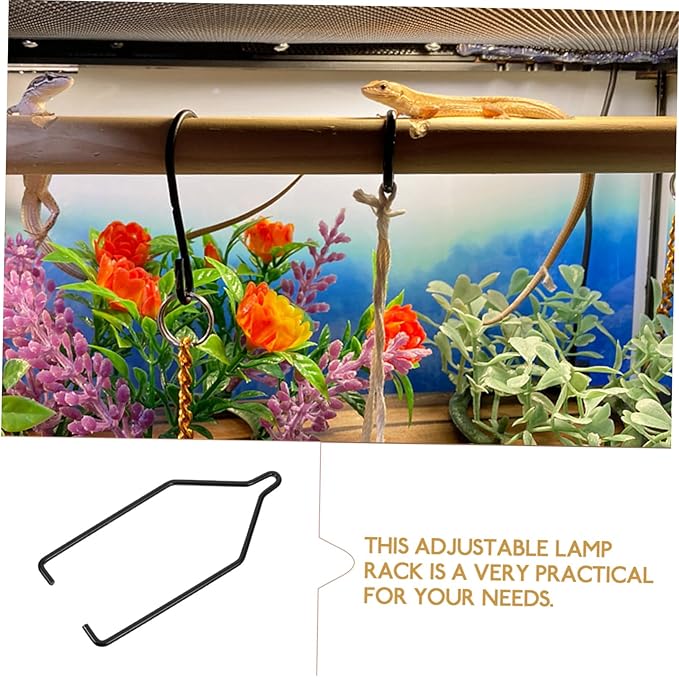 VILLCASE Reptile Lamp Stand Stable Base Height and Compatibility for Reptile Tanks and Durable Heating Lamp Rack Accessory